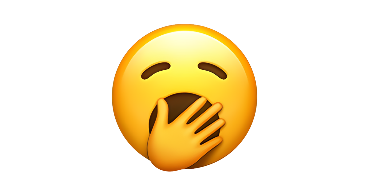 High Quality Yawning Face Emoji Blank Meme Template
