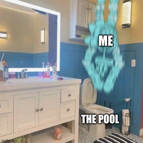 ME; THE POOL | made w/ Imgflip meme maker