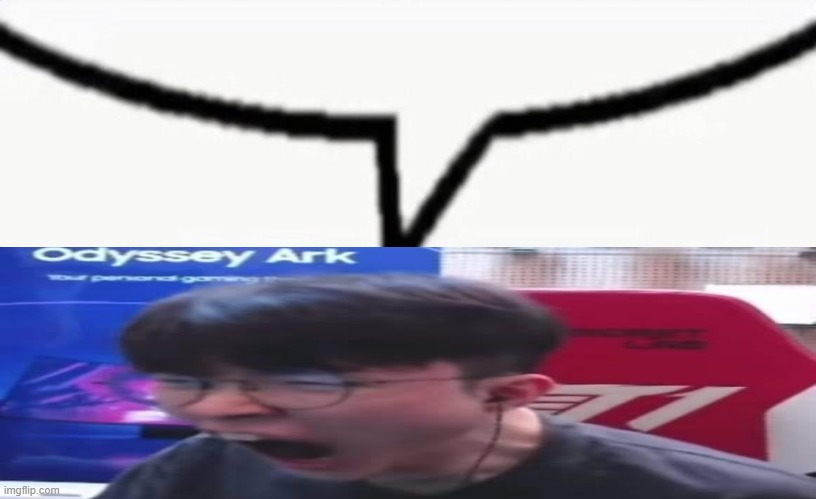 faker rage | image tagged in speech bubble | made w/ Imgflip meme maker