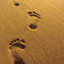 High Quality Footprints in Sand Blank Meme Template