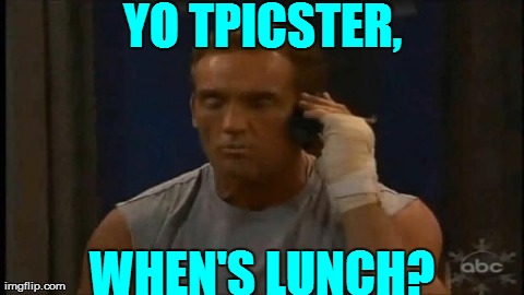 EDDIE FORD ON A PHONE CALL | YO TPICSTER, WHEN'S LUNCH? | image tagged in eddie ford,john wesley shipp,one life to live,dreamboat,hunky villain,dilf | made w/ Imgflip meme maker