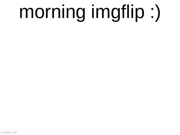 :) | morning imgflip :) | image tagged in imgflip good | made w/ Imgflip meme maker