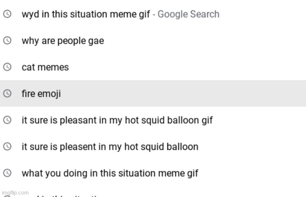 there is my search history | made w/ Imgflip meme maker