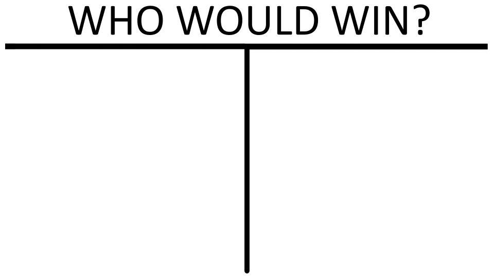 High Quality Who would win? Blank Meme Template