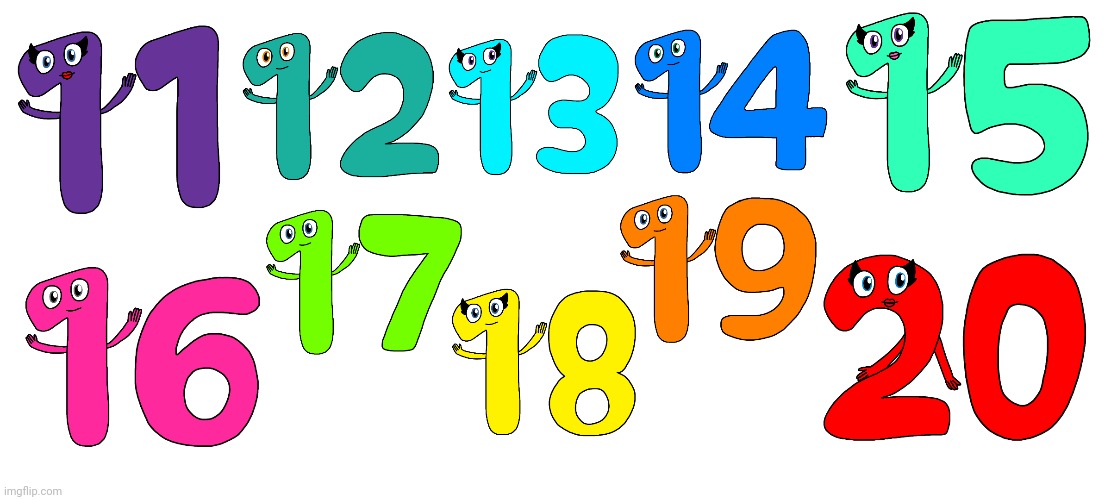 Charlie and the Numbers 11 to 20 | image tagged in charlie and the numbers,babytv | made w/ Imgflip meme maker