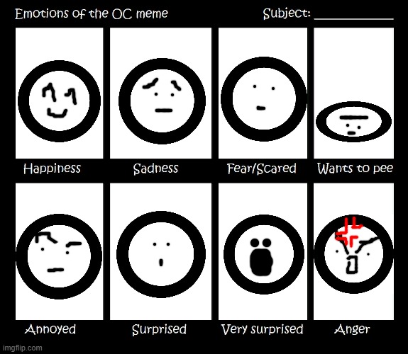 I CANT DRAW ON PC! | image tagged in emotions of oc | made w/ Imgflip meme maker