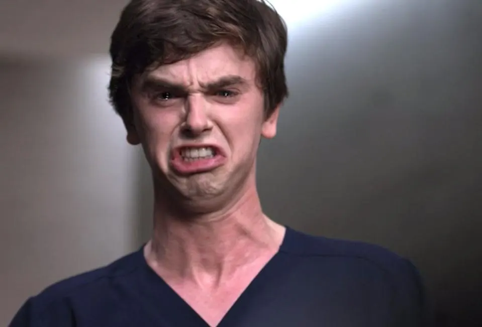 High Quality Murphy from Good Doctor Screaming Blank Meme Template
