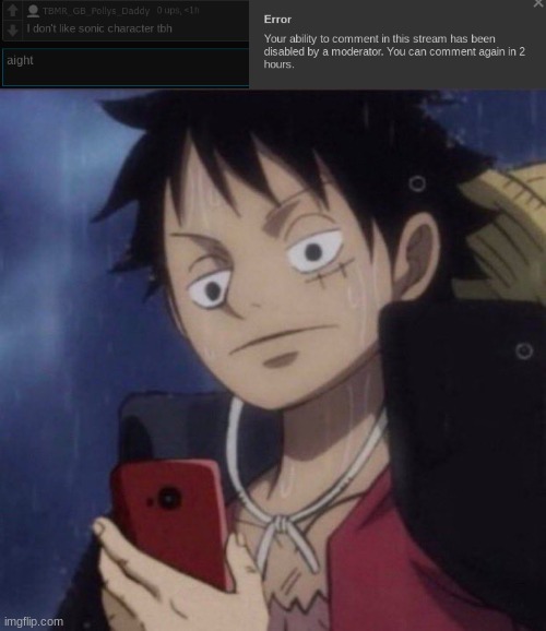 image tagged in luffy phone | made w/ Imgflip meme maker