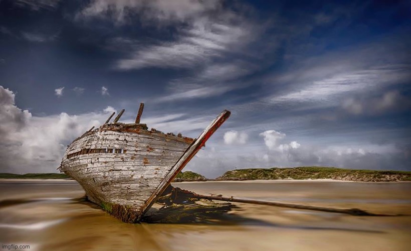 Boat wreck | image tagged in bad eddie bunbeg strand donegal,wreck,the remains,donegal beach,ireland,photo | made w/ Imgflip meme maker