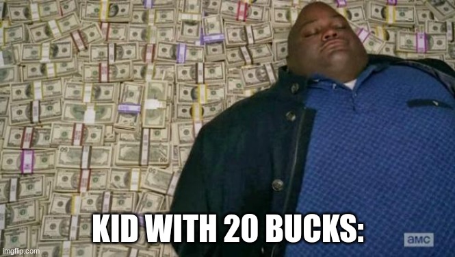 i've got more. | KID WITH 20 BUCKS: | image tagged in huell money | made w/ Imgflip meme maker