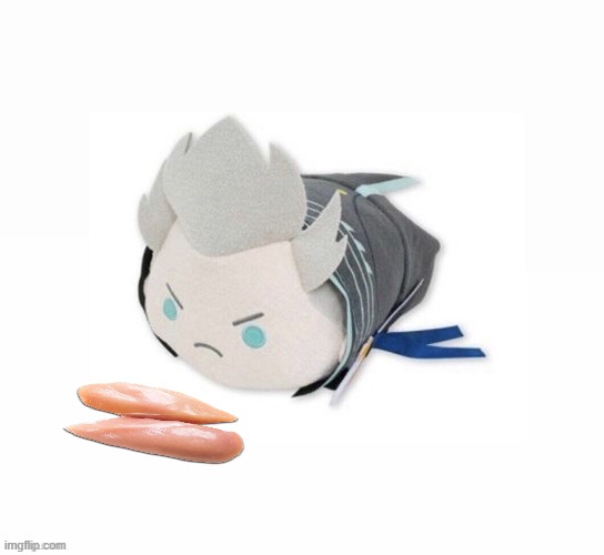cutlets | image tagged in vergil plush | made w/ Imgflip meme maker