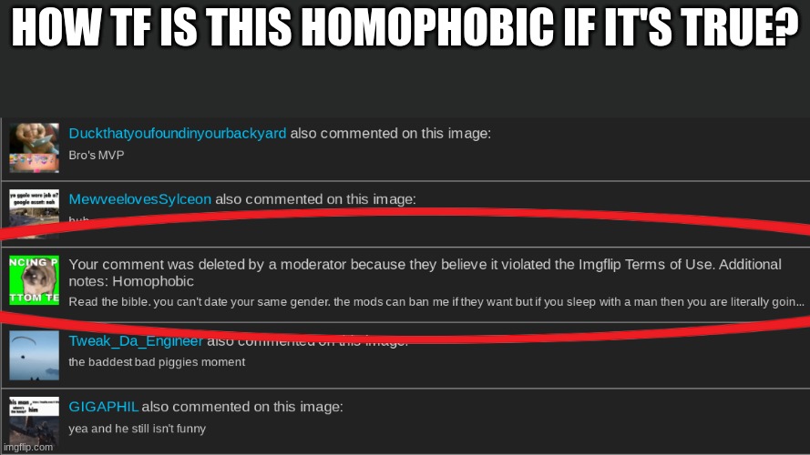 HOW TF IS THIS HOMOPHOBIC IF IT'S TRUE? | made w/ Imgflip meme maker