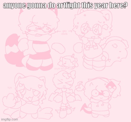 the annual art trading game, it starts on july 1st its super fun | anyone gonna do artfight this year here? | made w/ Imgflip meme maker