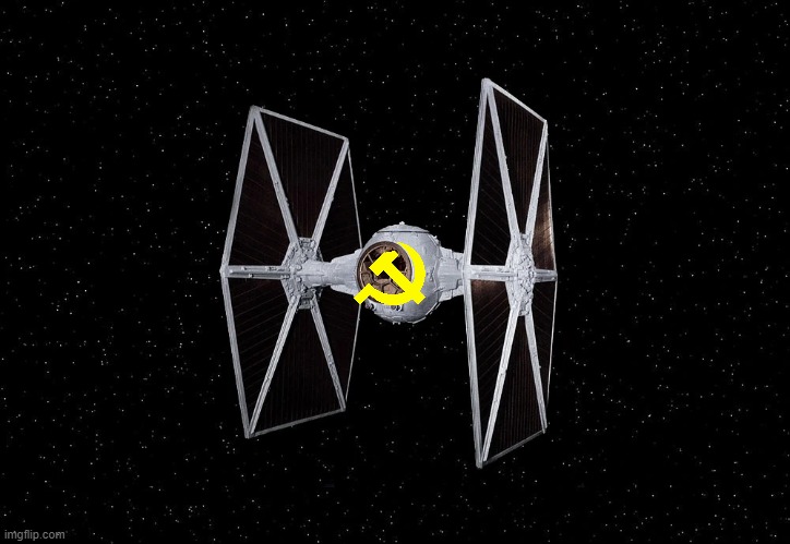 Tie Fighter In Space | image tagged in tie fighter in space | made w/ Imgflip meme maker