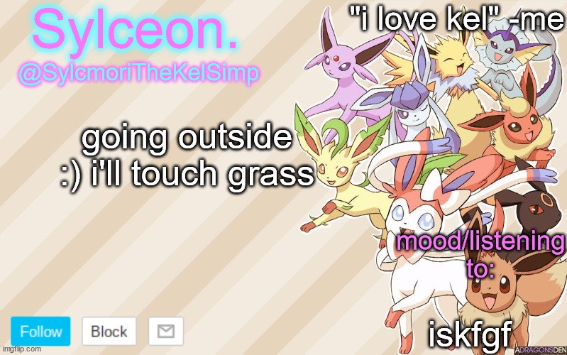 ejvdfvbffhv | going outside :) i'll touch grass; iskfgf | image tagged in ejvdfvbffhv | made w/ Imgflip meme maker