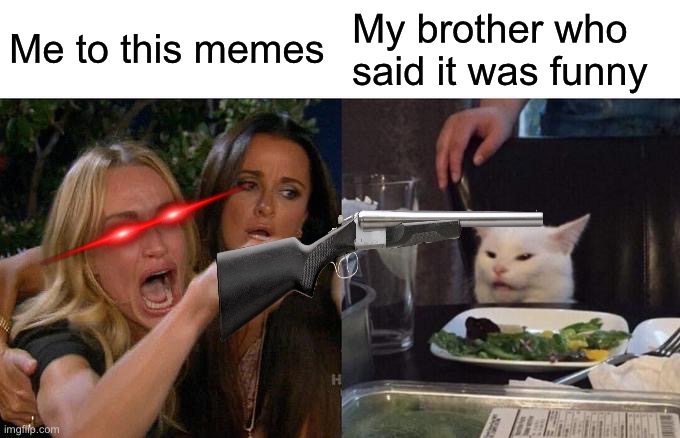 Me to this memes My brother who said it was funny | made w/ Imgflip meme maker