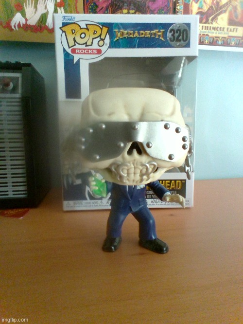 Got a Megadeth funko pop today... | image tagged in metal,megadeth,funko pop | made w/ Imgflip meme maker