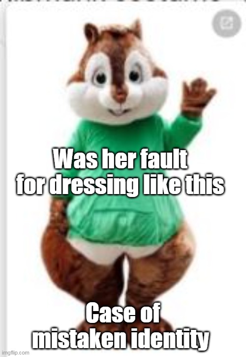 Was her fault for dressing like this Case of mistaken identity | made w/ Imgflip meme maker