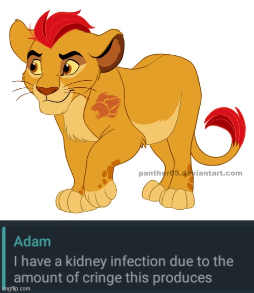 image tagged in kion transparent,i have a kidney infection due to the amount of cringe this produ | made w/ Imgflip meme maker