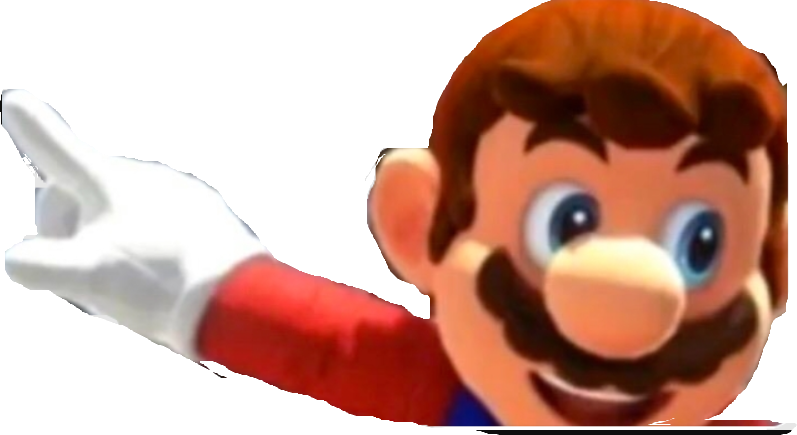 High Quality Mario pointing Blank Meme Template