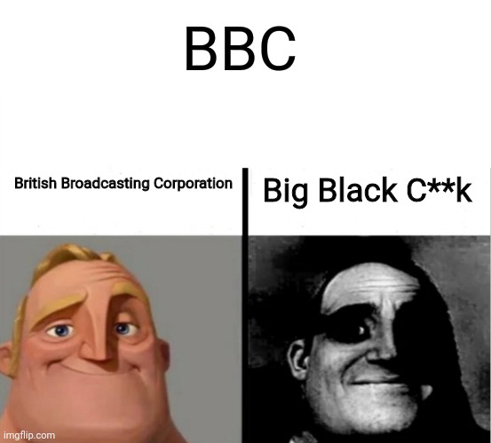 Teacher's Copy | BBC; British Broadcasting Corporation; Big Black C**k | image tagged in teacher's copy,bbc,funny | made w/ Imgflip meme maker