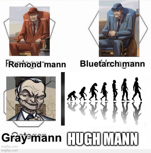 Would it be Manns or Menn? | HUGH MANN | image tagged in mann | made w/ Imgflip meme maker