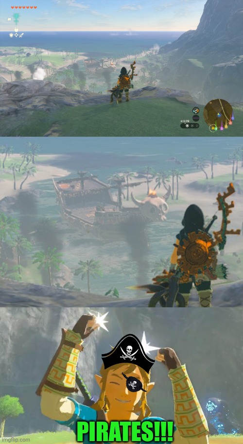 READY TO RAID! | PIRATES!!! | image tagged in the legend of zelda,pirates,the legend of zelda breath of the wild,tears of the kingdom,link | made w/ Imgflip meme maker