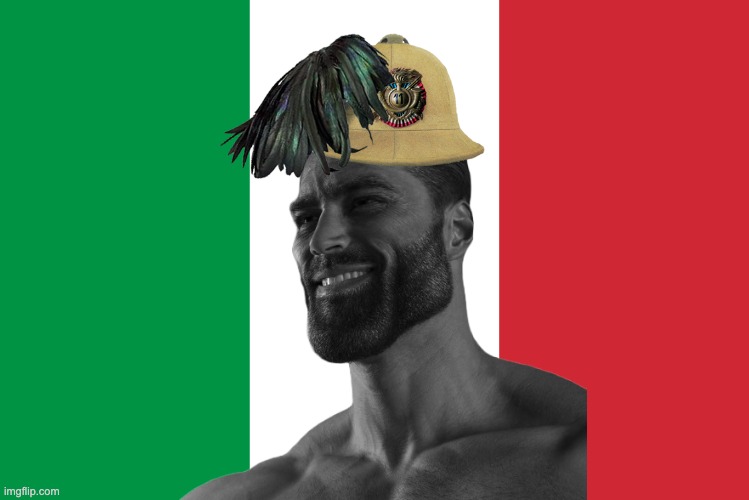 Italian Gigachad | image tagged in giga chad | made w/ Imgflip meme maker