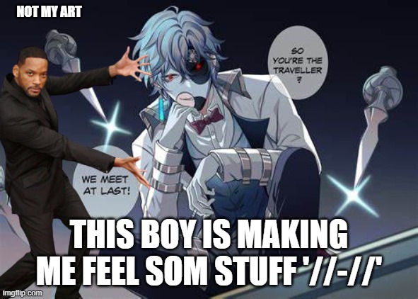 Dottore is my new gay simpee | NOT MY ART; THIS BOY IS MAKING ME FEEL SOM STUFF '//-//' | image tagged in genshin impact,hot,simp | made w/ Imgflip meme maker