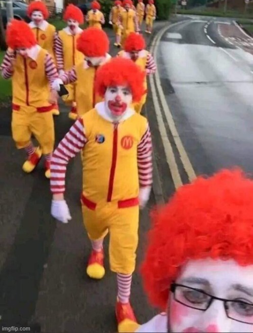 Ronald Macdonald Clown Army | image tagged in ronald macdonald clown army | made w/ Imgflip meme maker