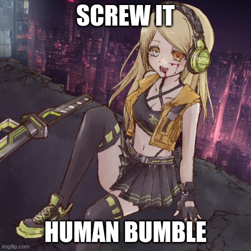 SCREW IT; HUMAN BUMBLE | made w/ Imgflip meme maker