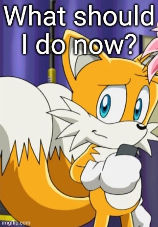 Tails | What should I do now? | image tagged in tails | made w/ Imgflip meme maker