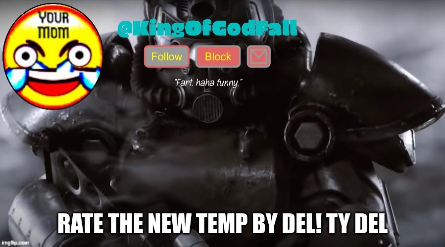 epic temp | RATE THE NEW TEMP BY DEL! TY DEL | image tagged in announcement | made w/ Imgflip meme maker