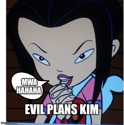 Evil plans kim | MWA HAHAHA; EVIL PLANS KIM | image tagged in evil kim,kim chin,kim,class of 3000 | made w/ Imgflip meme maker