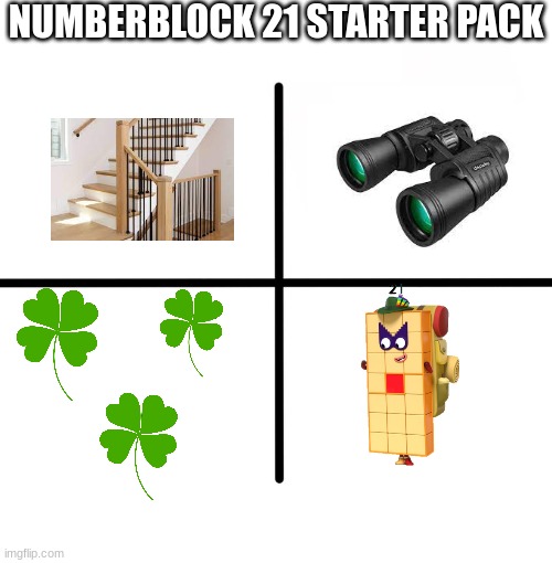 idk im out of ideas | NUMBERBLOCK 21 STARTER PACK | image tagged in memes,numberblocks,21,idk | made w/ Imgflip meme maker