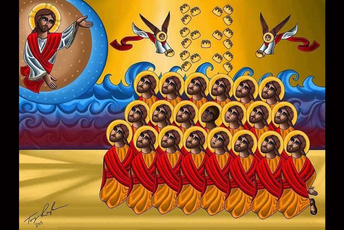 High Quality 21 Coptic Martyrs Blank Meme Template