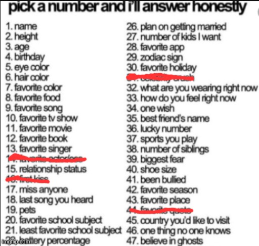 posting it here bc it got denied on the fun stream | image tagged in pick a number and i'll answer honestly | made w/ Imgflip meme maker