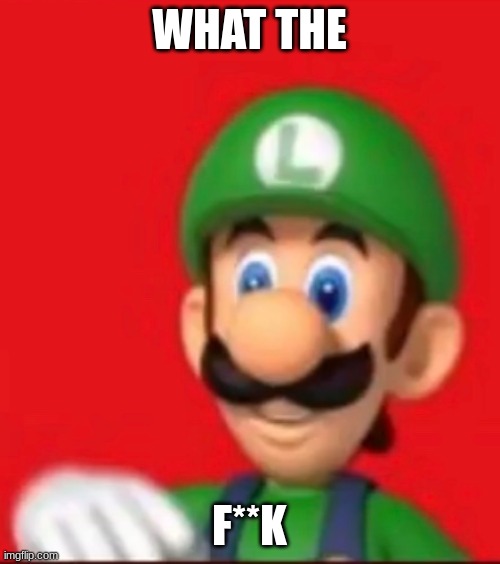 Luigi says wtf | WHAT THE F**K | image tagged in luigi says wtf | made w/ Imgflip meme maker