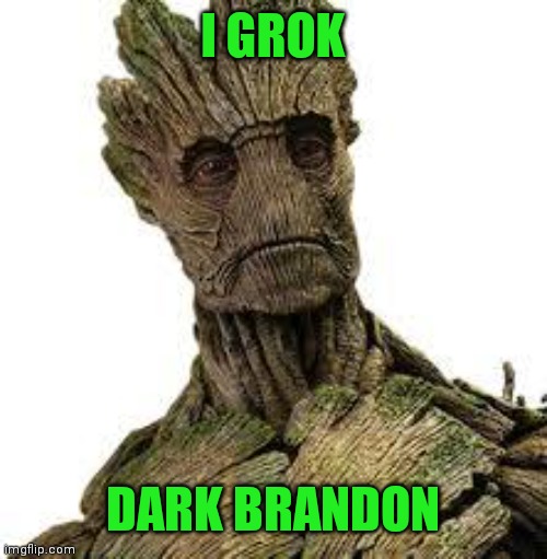 I am Groot | I GROK; DARK BRANDON | image tagged in i am groot | made w/ Imgflip meme maker