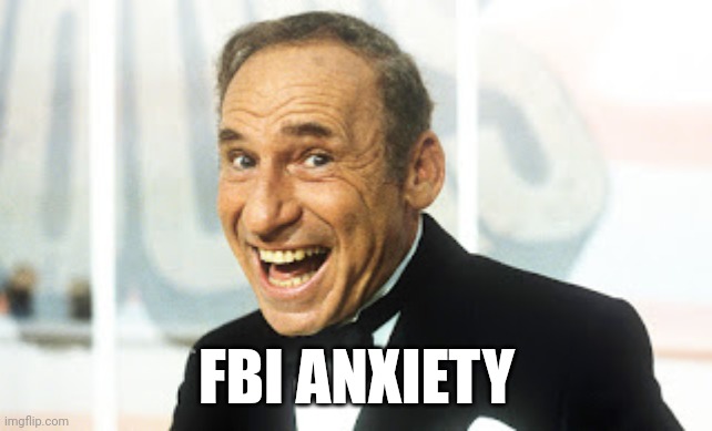 FBI anxiety | FBI ANXIETY | image tagged in mel brooks | made w/ Imgflip meme maker