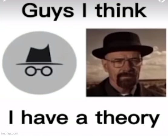 Just a theory though | image tagged in walter white,incognito,comparison,coincidence i think not | made w/ Imgflip meme maker