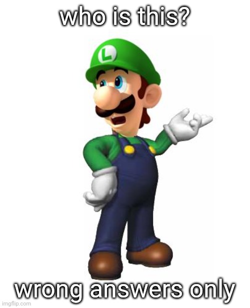 frosted butts | who is this? wrong answers only | image tagged in logic luigi | made w/ Imgflip meme maker