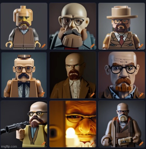 Walter White as a lego made with AI | image tagged in walter white,breaking bad,legos,lego | made w/ Imgflip meme maker
