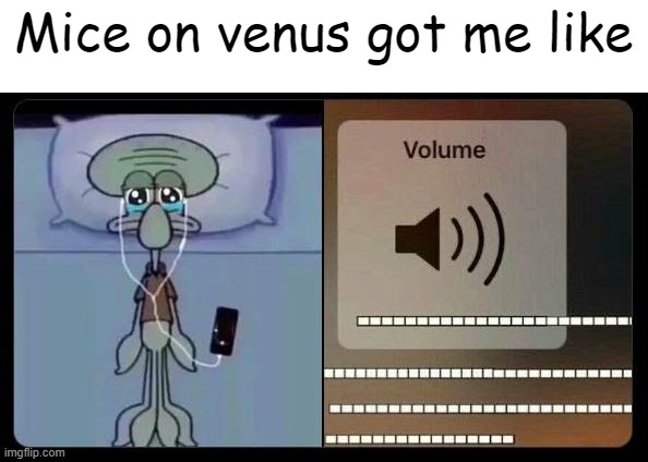Minecraft Mice On Venus | Mice on venus got me like | image tagged in sad squidward | made w/ Imgflip meme maker