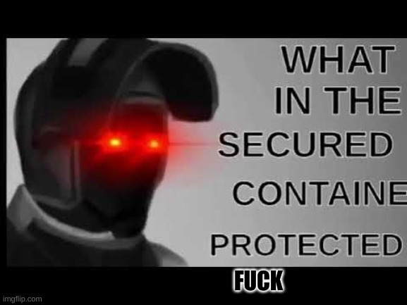 What in the Secured Contained Protected | FUCK | image tagged in what in the secured contained protected | made w/ Imgflip meme maker