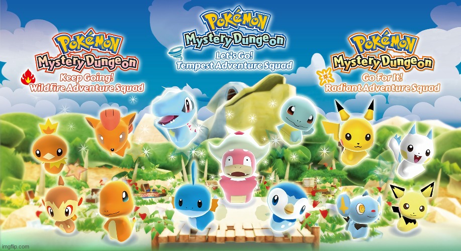 Just started Playing These 3 (originally Japanese EXCLUSIVE) Fan Translated PMD WiiWare games! Download link in comments! | image tagged in please download,pmd | made w/ Imgflip meme maker
