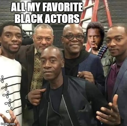 ALL MY FAVORITE BLACK ACTORS | image tagged in funny | made w/ Imgflip meme maker