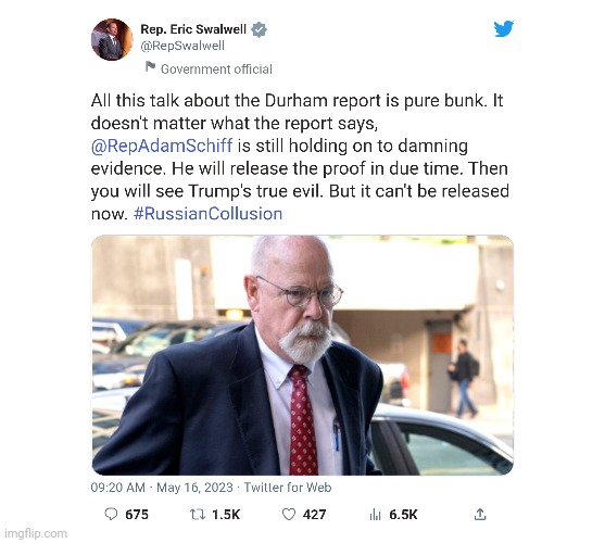 Eric Swalwell is feeling pretty defensive right now. | image tagged in libs_of_twitter | made w/ Imgflip meme maker