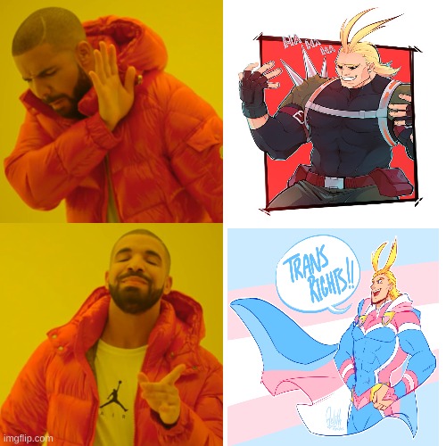 MHA Yes or No | image tagged in memes,drake hotline bling | made w/ Imgflip meme maker