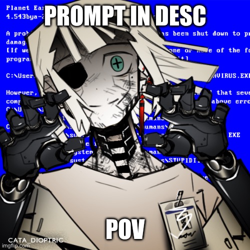 You are tasked to go to a laboratory, abandoned 10 years ago, to investigate. You find this android powered off in a room filled | PROMPT IN DESC; POV | image tagged in no bambi,no military,no joke ocs,no ignoring her,no erp | made w/ Imgflip meme maker